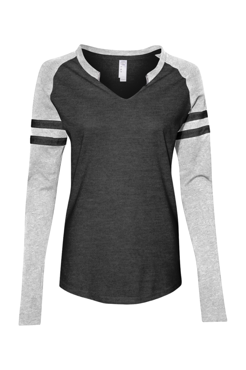 Dropship LAT Women's Fine Jersey Mash Up Long Sleeve T-Shirt