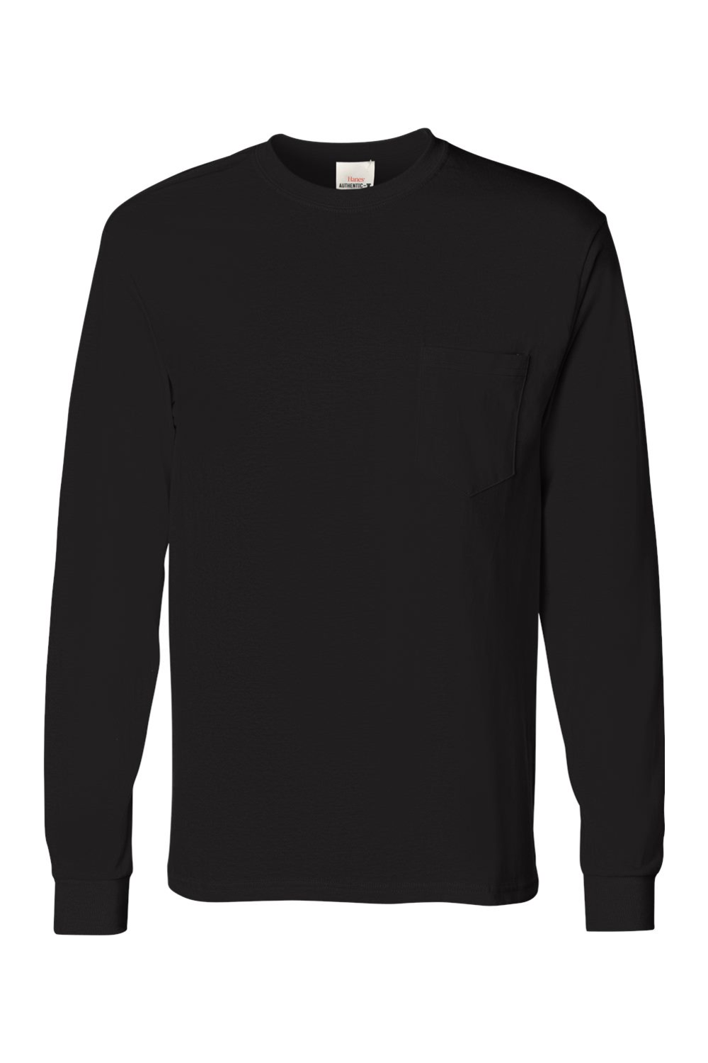 Hanes Authentic Long Sleeve Pocket T-Shirt