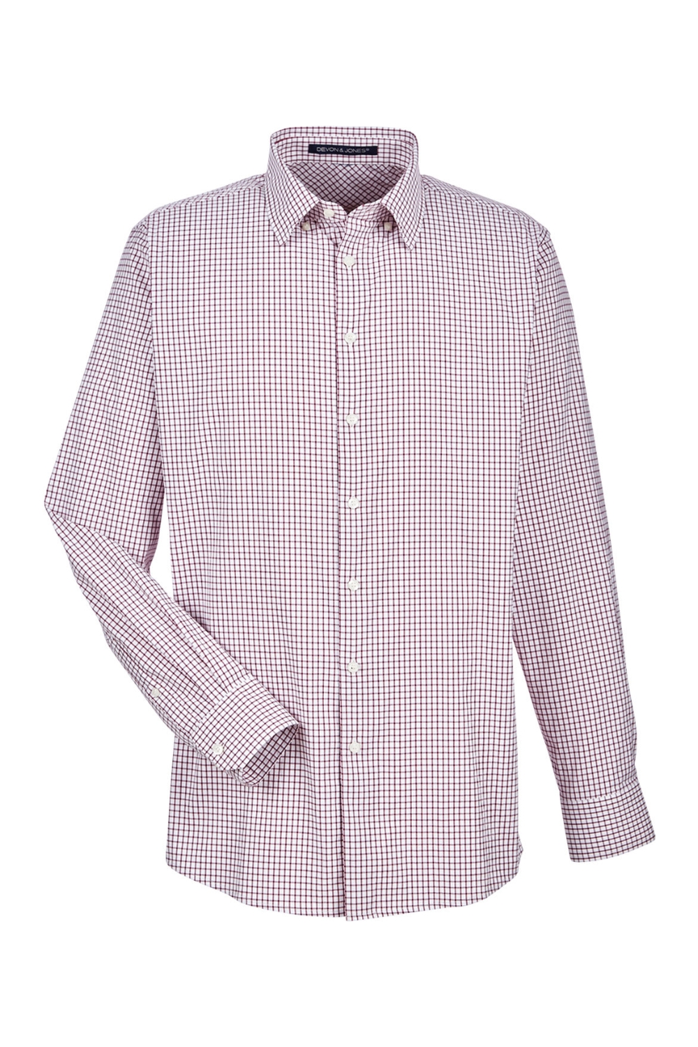Devon & Jones CrownLux Performance Men's Micro Windowpane Shirt