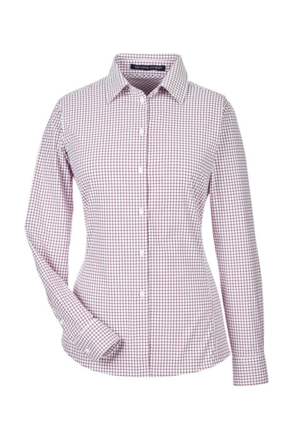 Devon & Jones CrownLux Performance Ladies' Micro Windowpane Woven Shirt