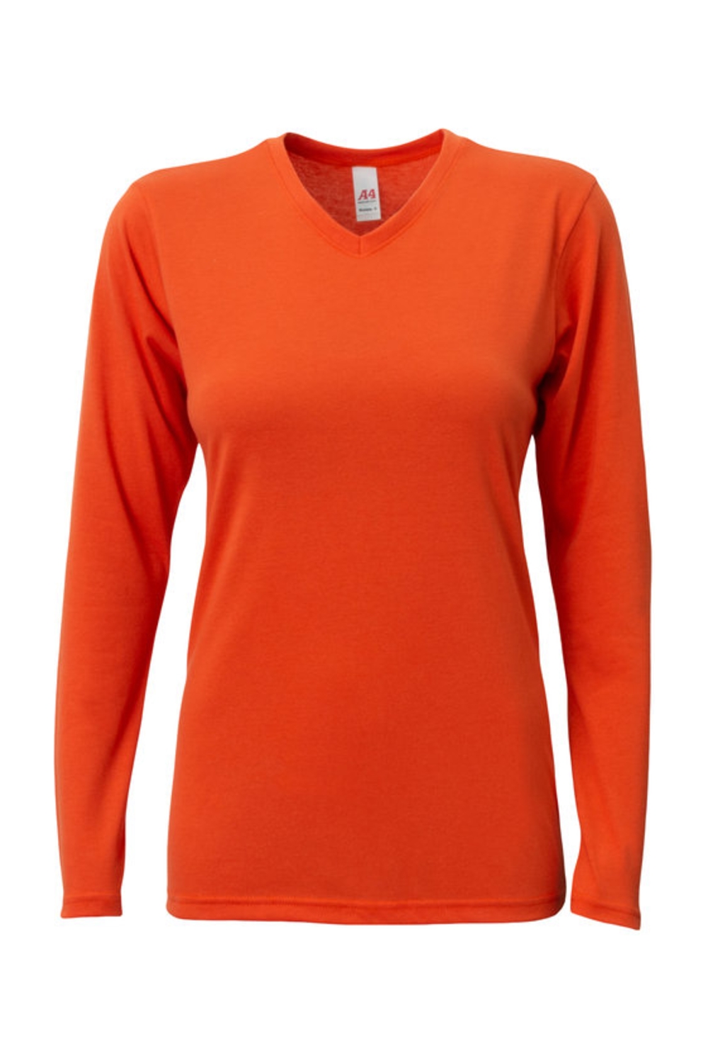Dropship A4 Ladies' Long-Sleeve Softek V-Neck T-Shirt