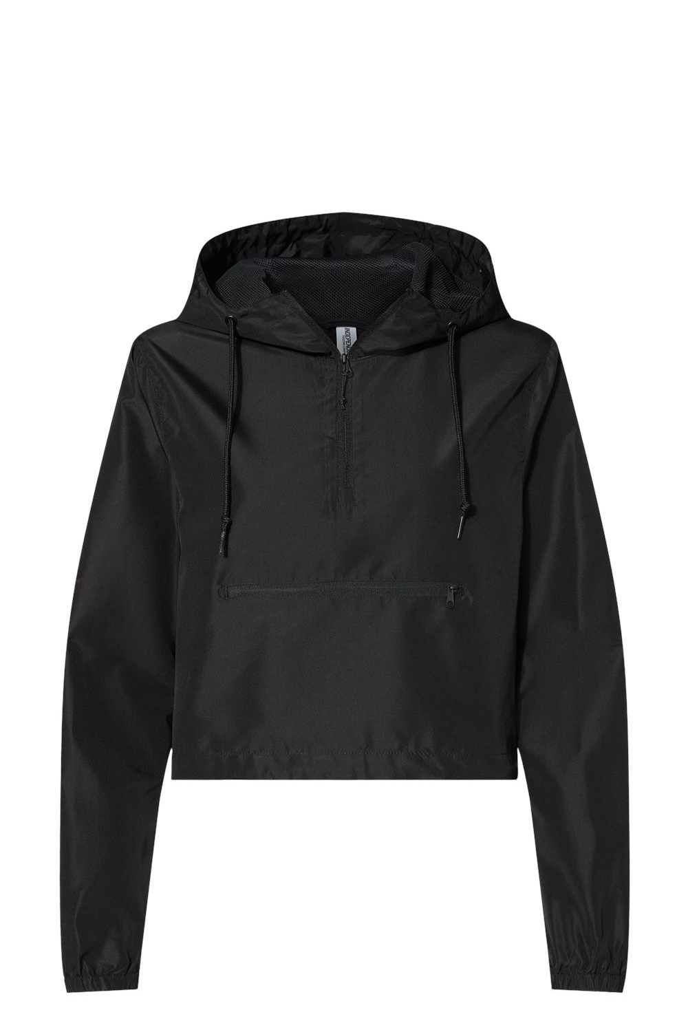 Independent Trading Co. Women's Lightweight Quarter-Zip Pullover Crop Windbreaker