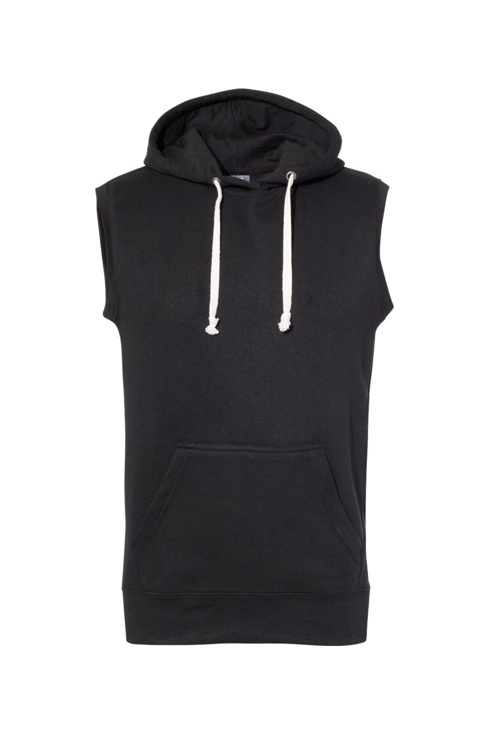 J America Adult Triblend Fleece Sleeveless Hooded Sweatshirt