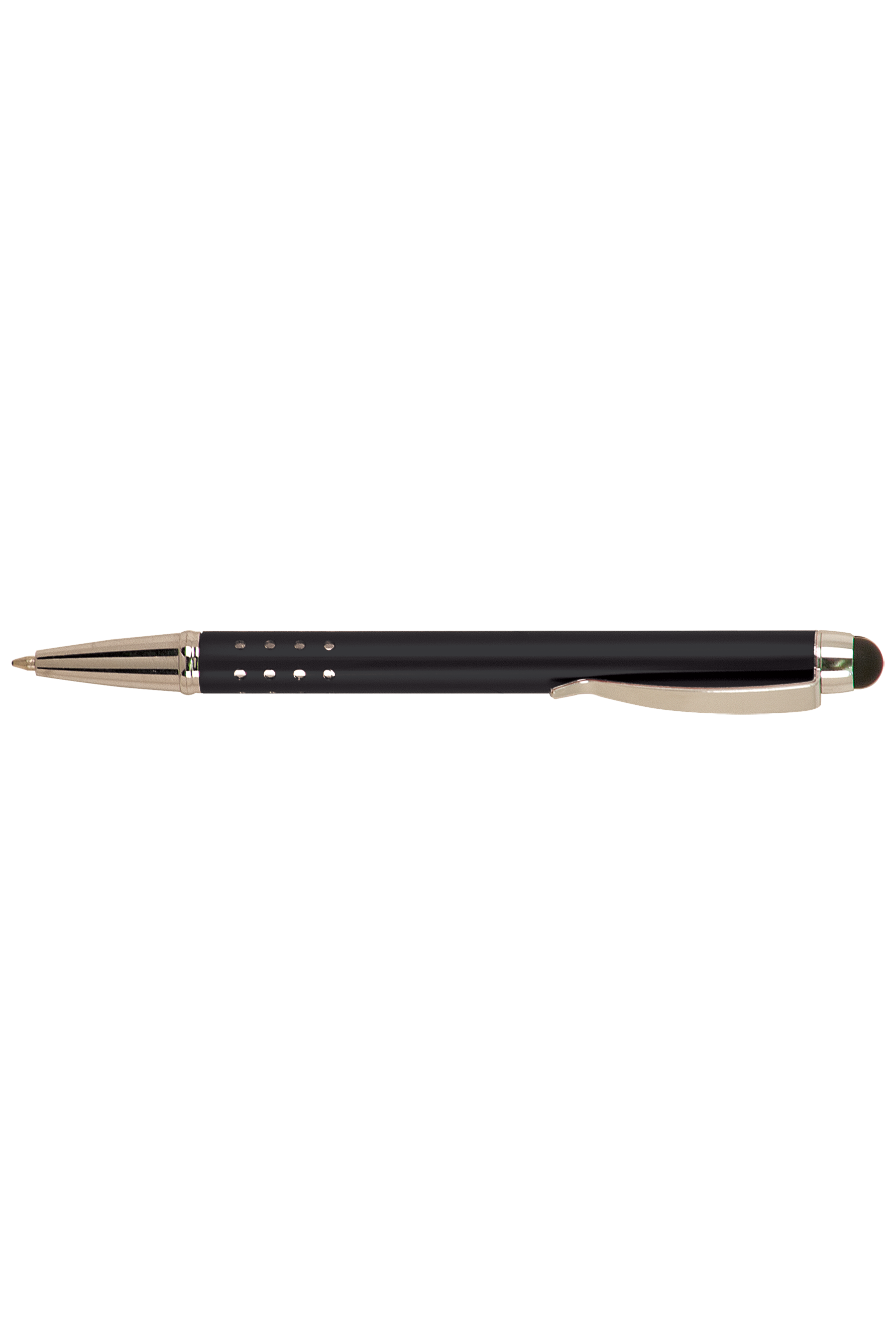 Silver Trim Laserable Pen with Stylus