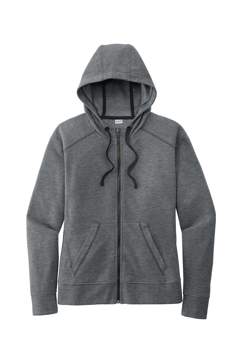 Sport-Tek Ladies PosiCharge Tri-Blend Wicking Fleece Full-Zip Hooded Jacket