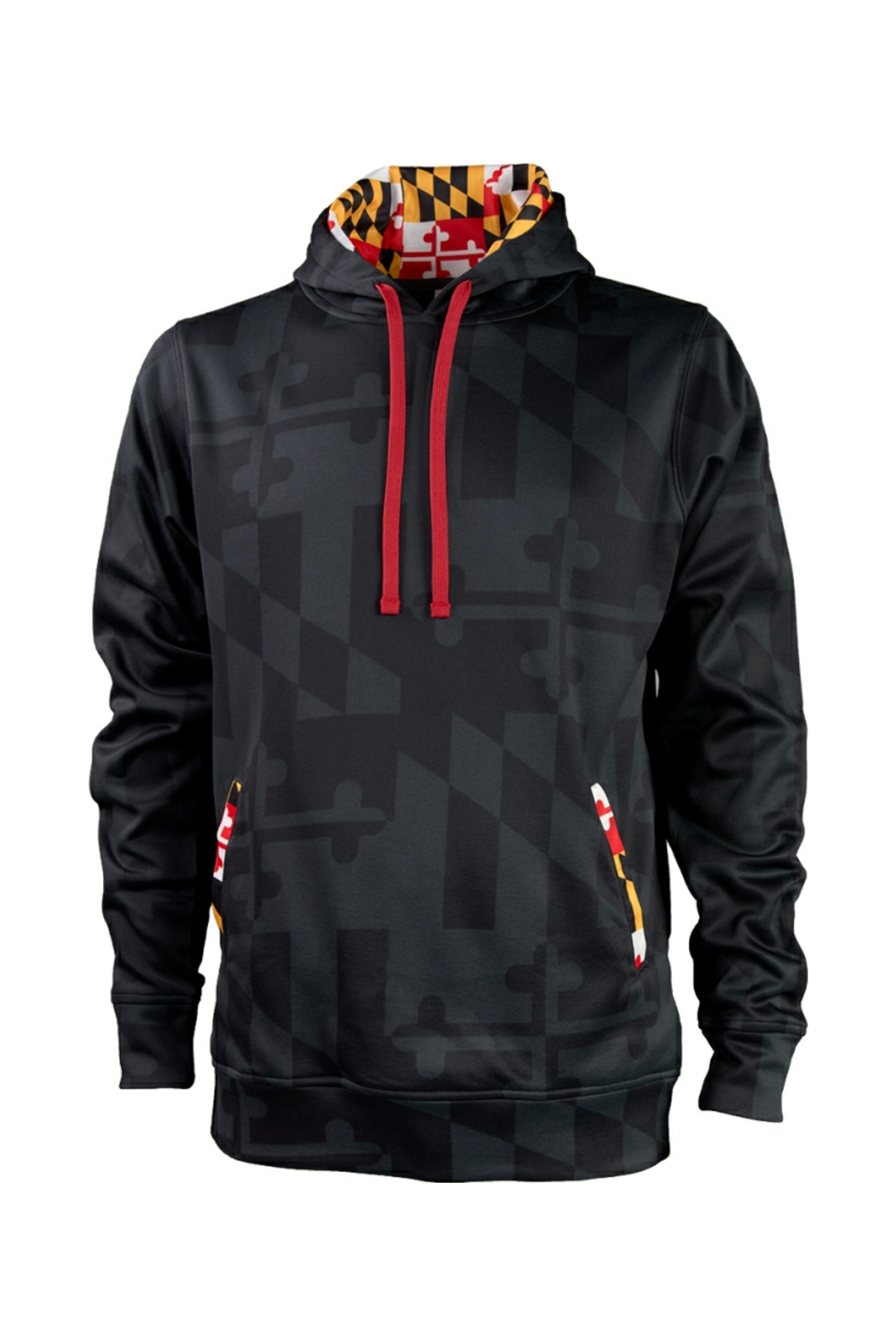 Covalent Activewear Maryland Flag Adult Hoodie