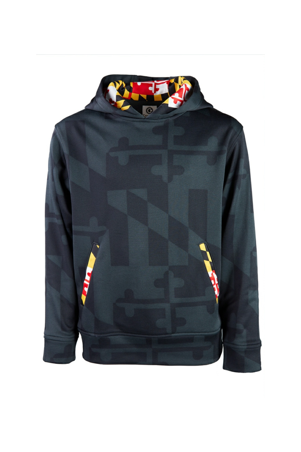 Covalent Activewear Maryland Flag Youth Hoodie