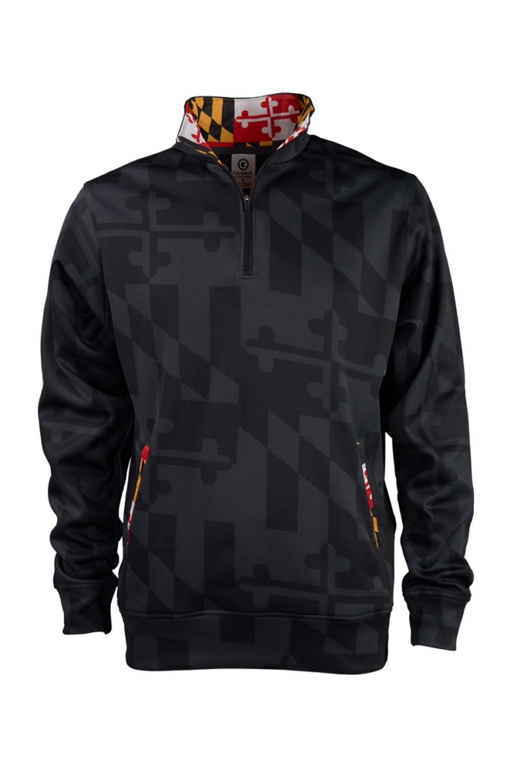 Covalent Activewear Maryland Flag Adult Quarter-Zip Pullover