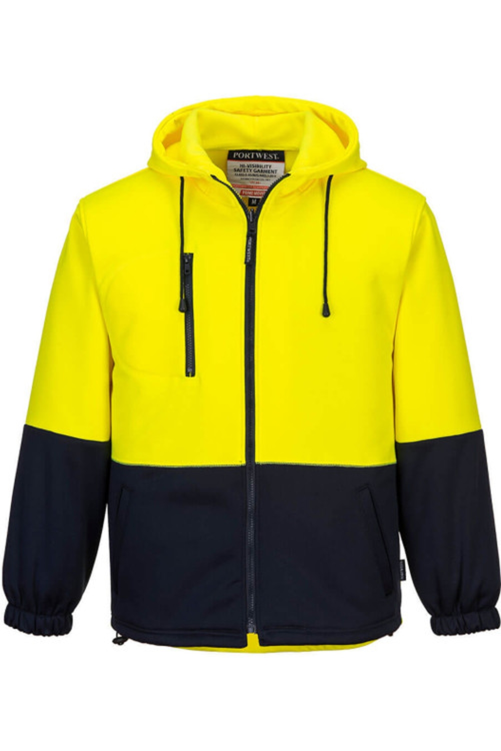 Portwest Hi-Vis Water Repellent Contrast Zipped Class D Hoodie