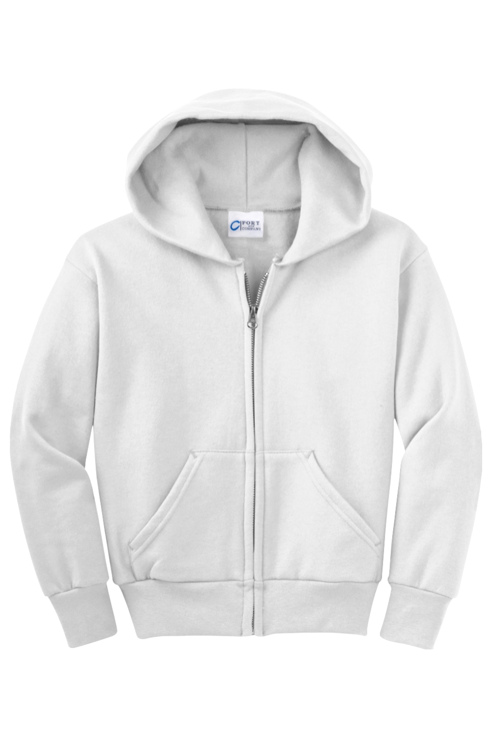 Port & Company Youth Core Fleece Full-Zip Hooded Sweatshirt (PC78YZH)