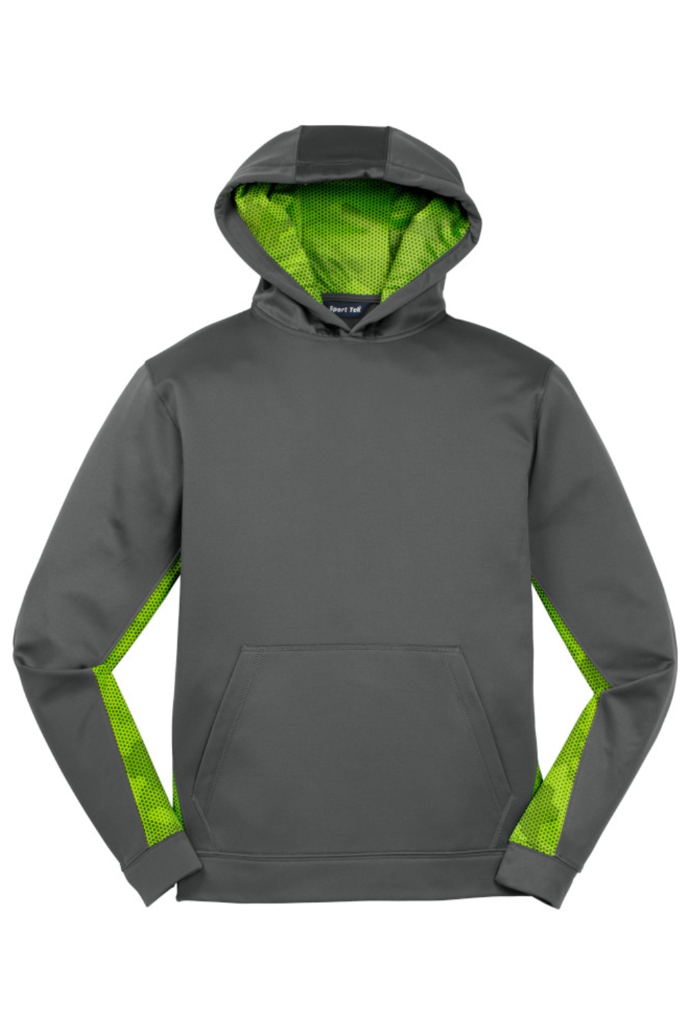 Sport-Tek® Youth Sport-Wick® CamoHex Fleece Colorblock Hooded Pullover