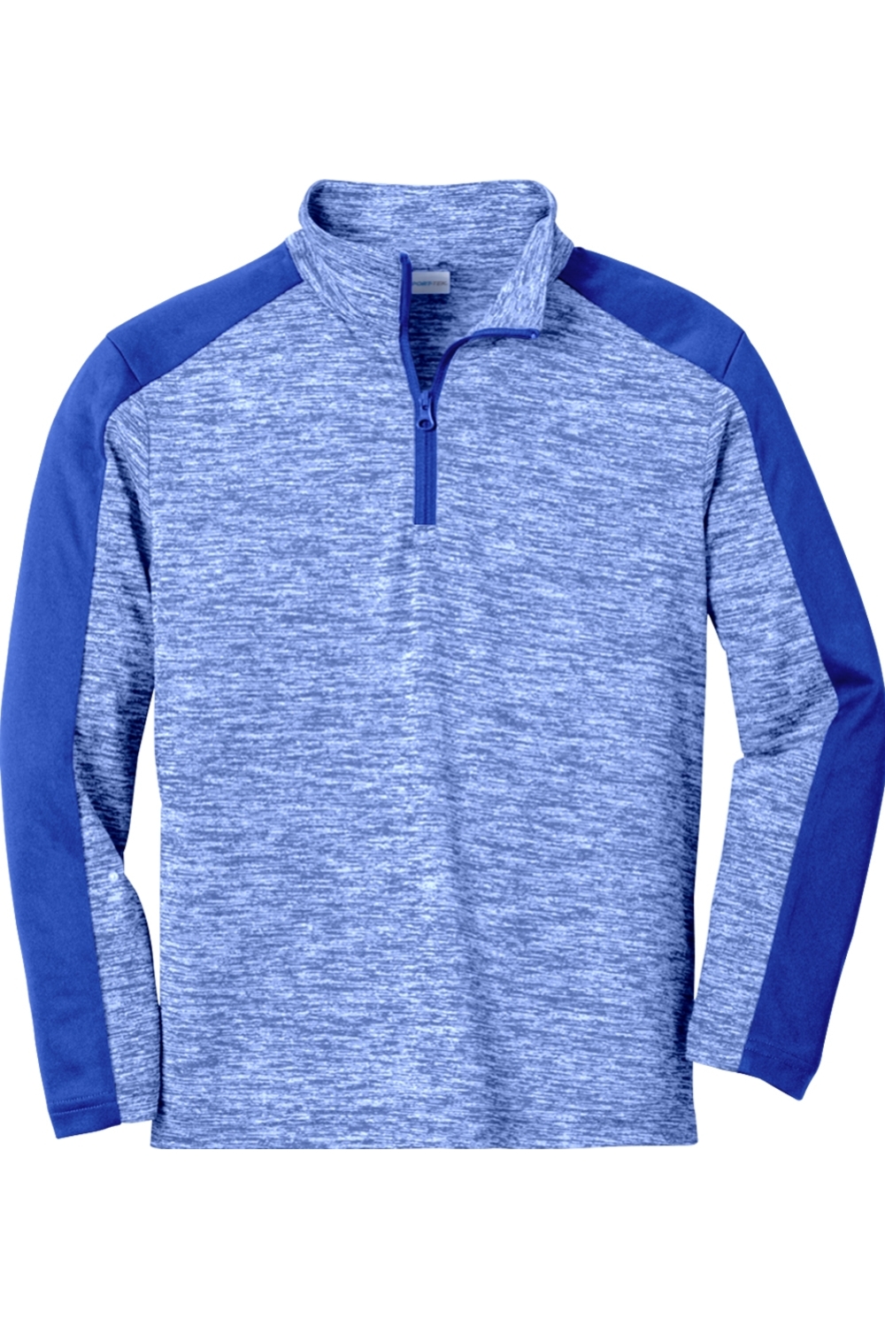Youth Sport-Tek PosiCharge Electric Heather Colorblock 1/4-Zip Pullover