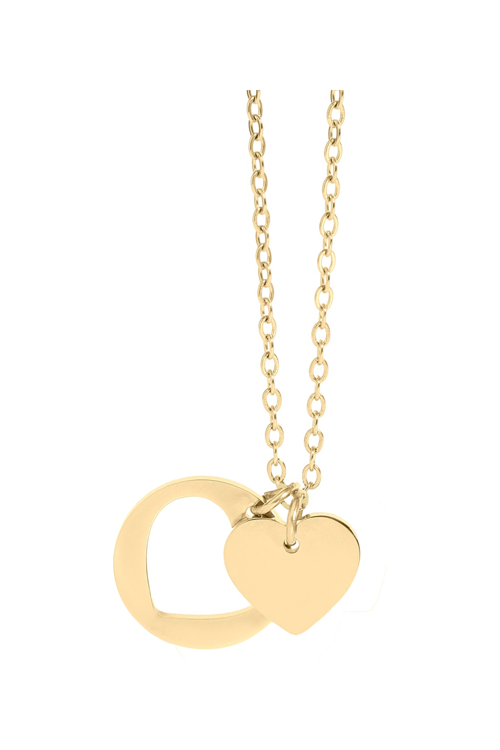 Heart Cutout Necklace with 2" Extension
